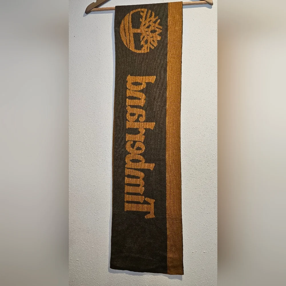Timberland Rust & Dark Green Warm Cozy Winter Scarf 69x10